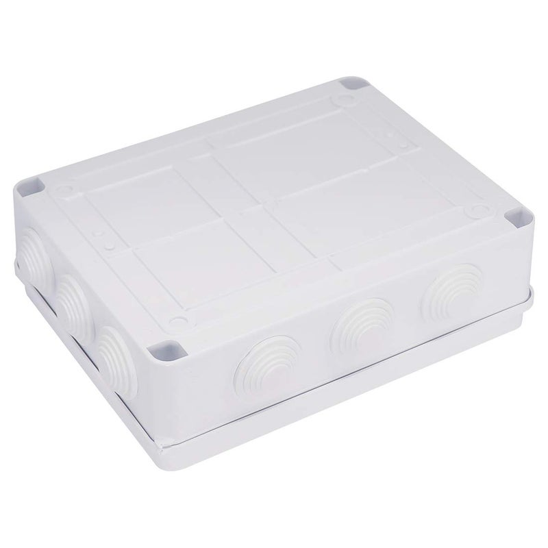 Zulkit Junction Box ABS Plastic Dustproof Waterproof IP65 Universal Electrical Boxes Project Enclosure White 10 x 7.9 x 3.1 inch (255 x 200 x 80mm) - Image 3